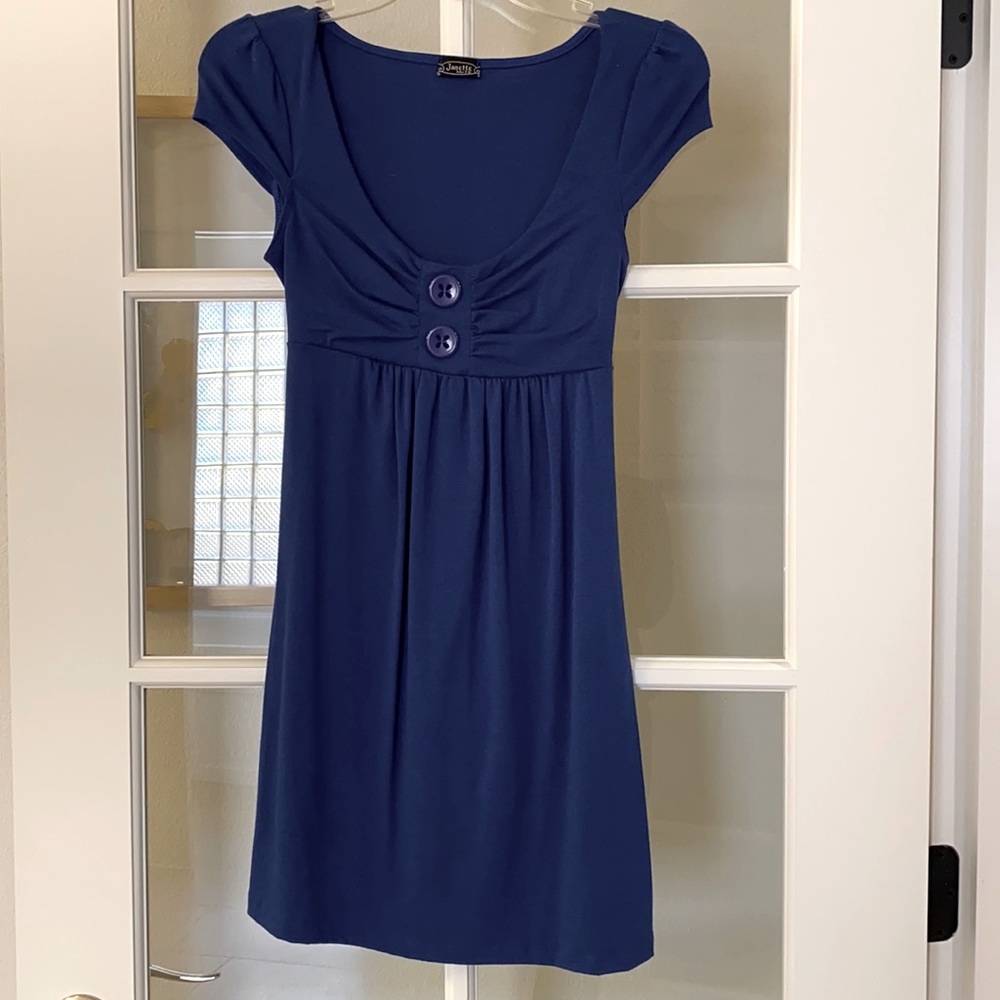 Blue soft cap sleeve Dress S